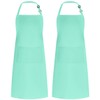 Syntus 2 Pack Adjustable Bib Apron Waterdrop Resistant with 2