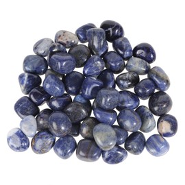 dssmboom 1Pound Natural Tumbled Crystal Stone for Vase Fillers, Decorative Stones for Home Office, Sodalite
