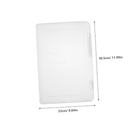 Sosoport 4pcs Portable File Storage Box Transparent Plastic Organizer for Documents Photos Magazines Snap Tight Buckle Wear Resistant for Office Home Use
