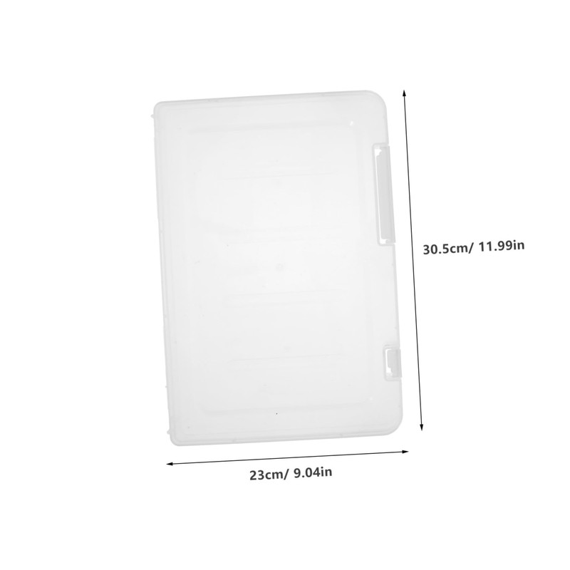 Sosoport 4pcs Portable File Storage Box Transparent Plastic Organizer for
