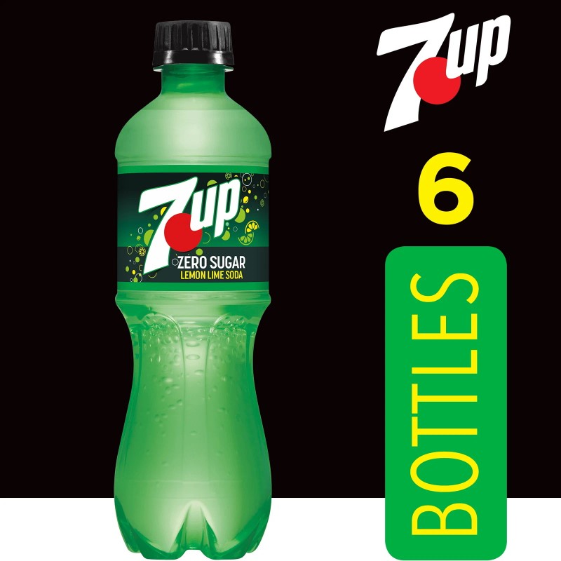 7UP Caffeine Free Zero Sugar Lemon Lime Soda Pop, 16.9