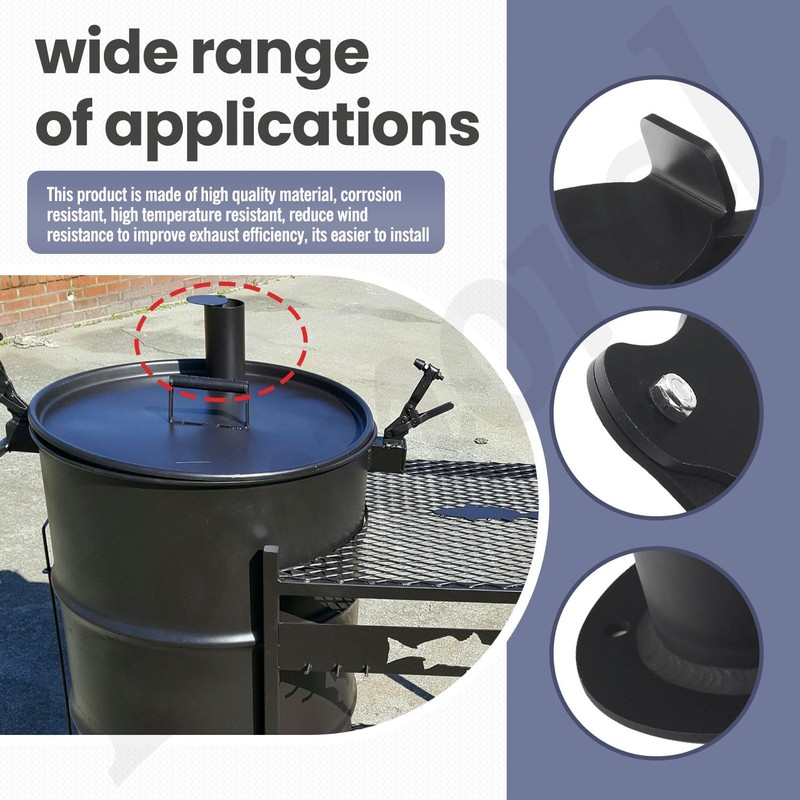 2" Teardrop Flanged Vent Damper,Compatible with UDS Ugly Drum Smoker