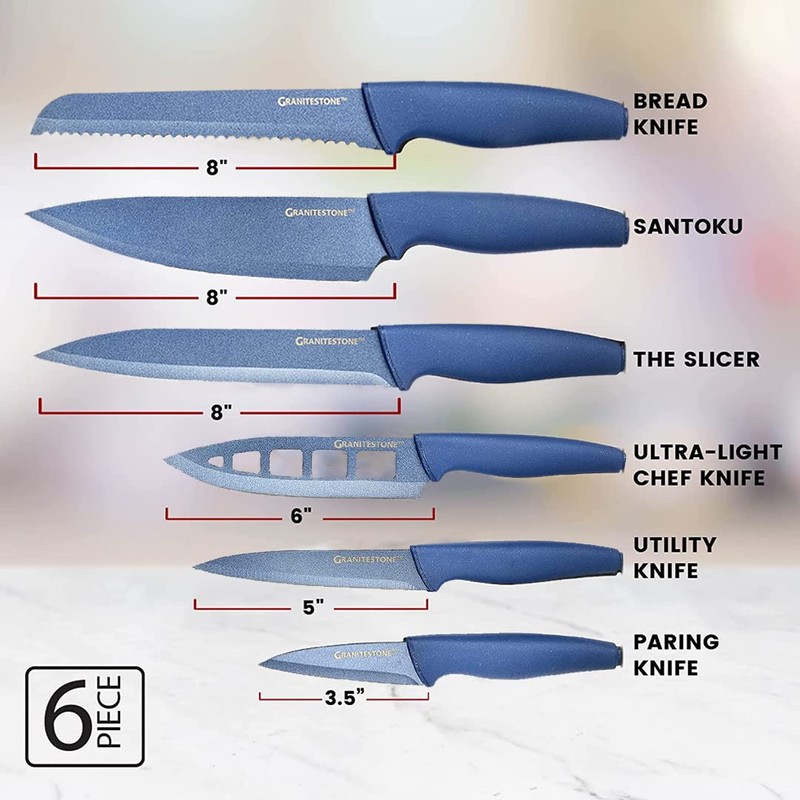 Granitestone Nutriblade Knife Set, High Grade Professional Chef Kitchen Knives