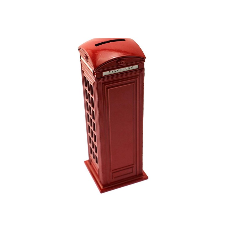Olive-G British Antique Retro Phone Box Piggy Bank Europe (Red)