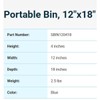 Adrian Steel SBIN120418, Blue Bin, 12" W x 4" H