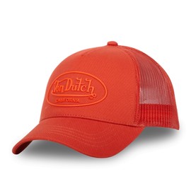 Von Dutch Men's & Women's Cap, LOG Trucker Cap, Adjustable, Orange, One Size