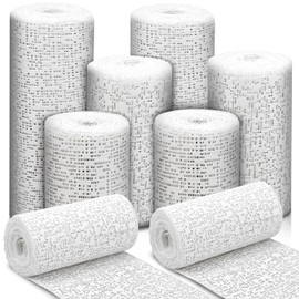 Kigniote Plaster Bandages Set 6 Rolls Plaster Bandages for Crafts 5 cm / 10 cm / 15 cm x 270 cm Plaster Bandage Baby Belly Plaster Bandages Plaster Bandages for Crafts Children White