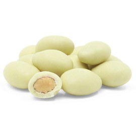 Gourmet White Chocolate Covered Almonds by Its Delish, 1 lb (16 Oz) Bag | White Milk Chocolate Coated Almond Nuts, Kosher Dairy