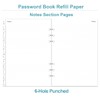 Password Book Refills for A5 Binder - A-Z Password Notebook