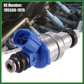 Motoforti 4pcs 195500-1970 B6S713250 Fuel Injector for Mazda Miata 1.6 1990-1993 for Ford Probe Base, GL 2.2L 1990-1992 for Mazda 929 Base, S 3.0L 1990-1991 Long-lasting