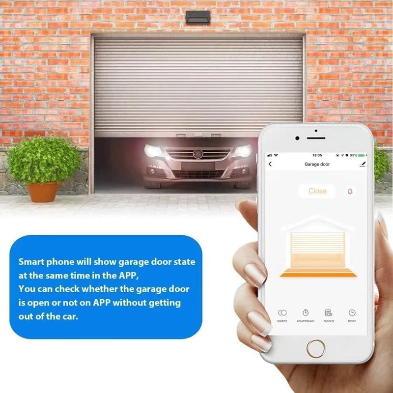 Easy Installation|Hucaoe Zigbee 5V Smart Garage Door Opener Controller| with