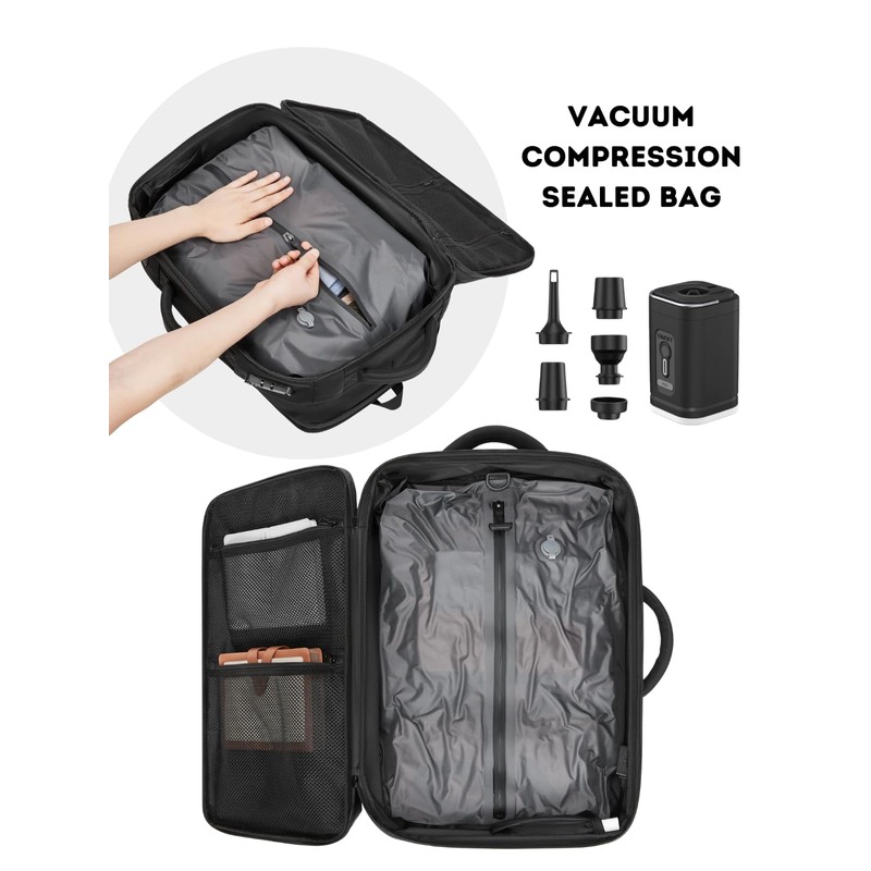 Vacuum Seal Travel Backpack 70L Expandable Air Compression System, Water