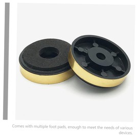 Mipcase 12pcs Speaker Isolation Pads Vibration Damping Feet for Turntables and Audio Equipment Soft Material Non Slip Design Multi Functional Shock Absorption Pads Gold Silver Black