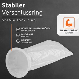 ECENCE Brech Bags with Ring Pack of 30, Burp Bag Car, Brechtüte Travel, Spit Bag Aeroplane, Poop Bag Opaque, High Capacity, Easy to Seal