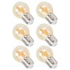6Pcs Vintage LED Light Bulb Gold Glass Dimmable G45 E27
