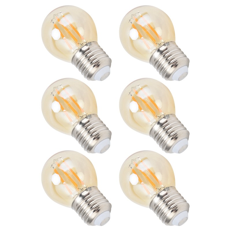 6Pcs Vintage LED Light Bulb Gold Glass Dimmable G45 E27