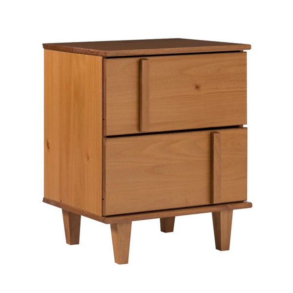 Walker Edison Sprague Contemporary Detailed Drawer Solid Wood Nightstand, 20