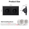 JIMEIDA Double Socket Black Smooth PC Surface with Hook, Not