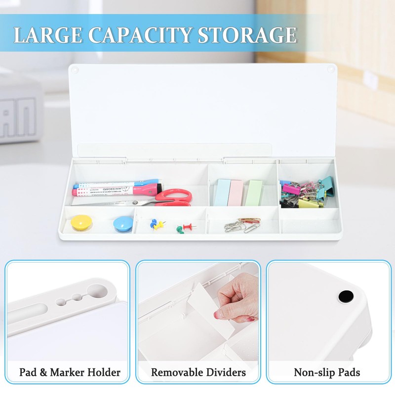 DOLLAR BOSS Glass Desk Whiteboard Small Dry Erase Board Desktop