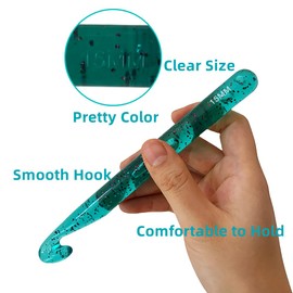 Large Crochet Hooks,25mm 20mm 18mm 15mm 12mm Crochet Hooks for Chunky Yarn,Big 12 mm-25 mm Crochet Hook（Green）
