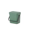Brabantia Sort & Go Organic Bucket, Plastic, Fir Green, 3