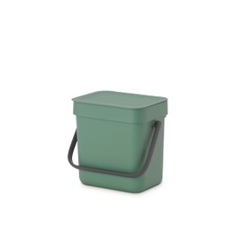 Brabantia Sort & Go Organic Bucket, Plastic, Fir Green, 3 Litre