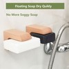 (2sets) Wood Magnetic Bar Soap Holder for Shower Wall,Magnet Air