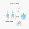 925 Sterling Silver Blue Opal Jellyfish Dangle Earrings Jellyfish Drop