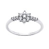 925 Sterling Silver Sparkling CZ Daisy Cluster Ring size J