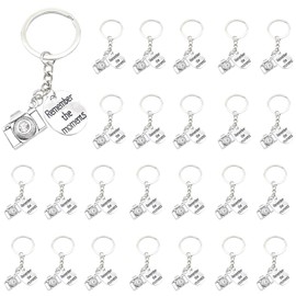 iMagitek 25 Pack Camera Keychains Photographer Keychain for Camera Lovers Remember the Moments Inspirational Gift for Photographers Photo Lovers Photo Club Gift