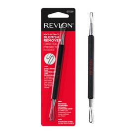 Revlon Soft-Touch Blemish Remover, Pore Extractor for Blackheads, Whiteheads, and Comedones, Pimple Popper Tool, Dual-Sided, Made of Stainless Steel, 1 Count
