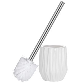 FIISAYL Toilet Brush with Ceramic Toilet Brush Holder
