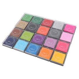 Walfront 20 colores diy almohadilla de tinta sello colorido lindo sello de tinta para sello de goma decoración del libro de recuerdos sello, Sello nombre personalizado