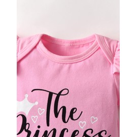 Tearfuty Baby Girl Summer Clothing Sets Short Sleeve Tops + Shorts Sets Toddler Girls Outfit Pink (3-6 Months