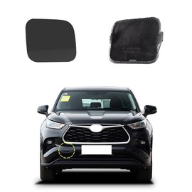 Car Front Bumper Tow Hook Cover Compatible with Toyota Highlander 2020 2021 2022 2023 Trailer Cover Cap 52127-0E930 Small Lid Towing Eye Cap Unpainted