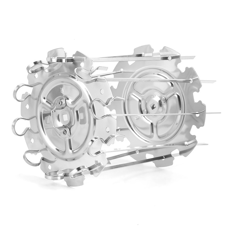 Stainless Steel Roaster Electric Oven Barbecue Skewers Needle Cage Set