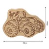 DEKOFANT Children's Wooden Breakfast Board Tractor Bulldog Design Approx. 30