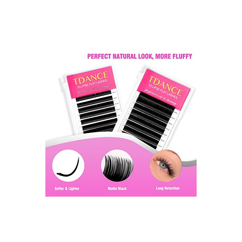 TDANCE Classic Lash Extensions Flat Lashes Eyelash Extensions 0.2mm DD