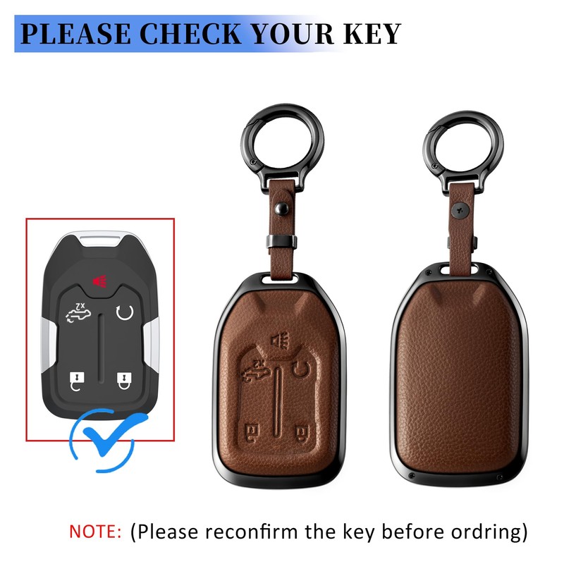 Qunzes for GMC Key Fob Cover with Keychain Compatible with