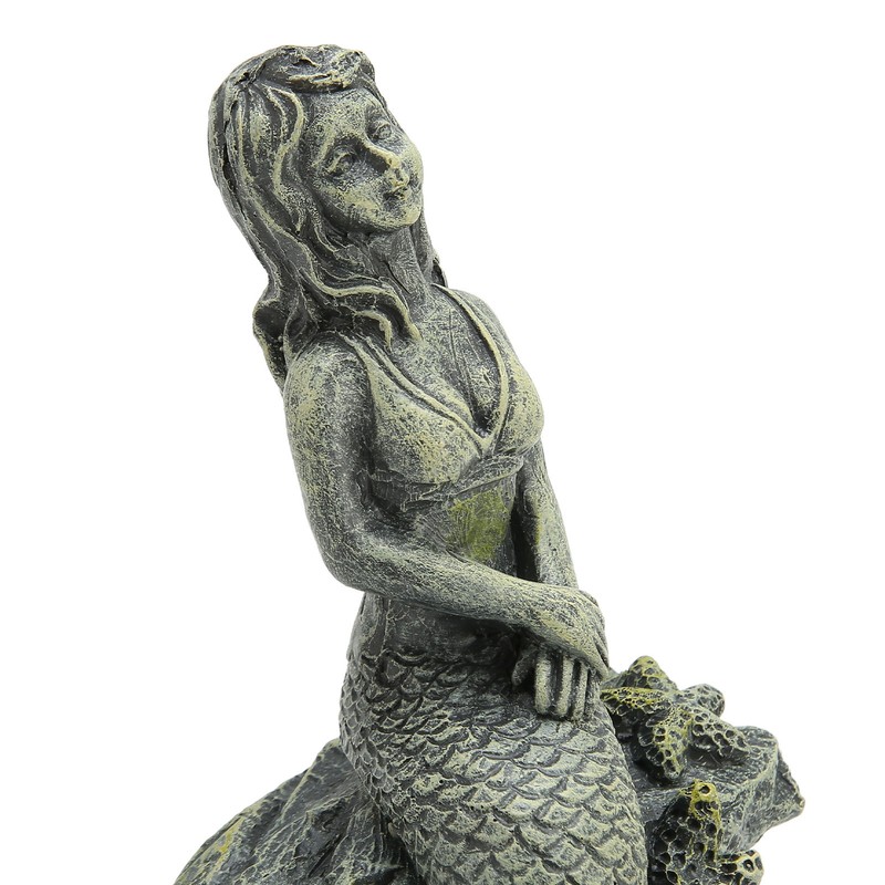 Aquarium Mermaid Statue Safe Resin Beautiful Fish Tank Mermaid Decor