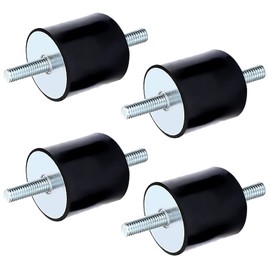 ASFINS Rubber Mounts M8 Anti Vibration Mount Rubber Isolation Mounts Shock Absorber, for Air Compressors Diesel Engines Gasoline Engines Water Pumps, with Double Screw Studs, 4pcs (30 * 20, M8*23)