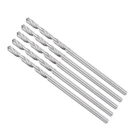 METALLIXITY Drill Bit (1.6mm) 5Pcs, 4241 High-Speed Steel Straight Shank 118° Uncoated Bright Finish Drill Bit for Wood Plastic Iron Copper Aluminum Low Soft Metal