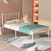VECELO Twin Metal Platform Bed Frame with Headboard, Heavy Duty