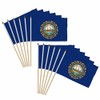 New Hampshire 12x18in Stick Flag - 1 dozen pack