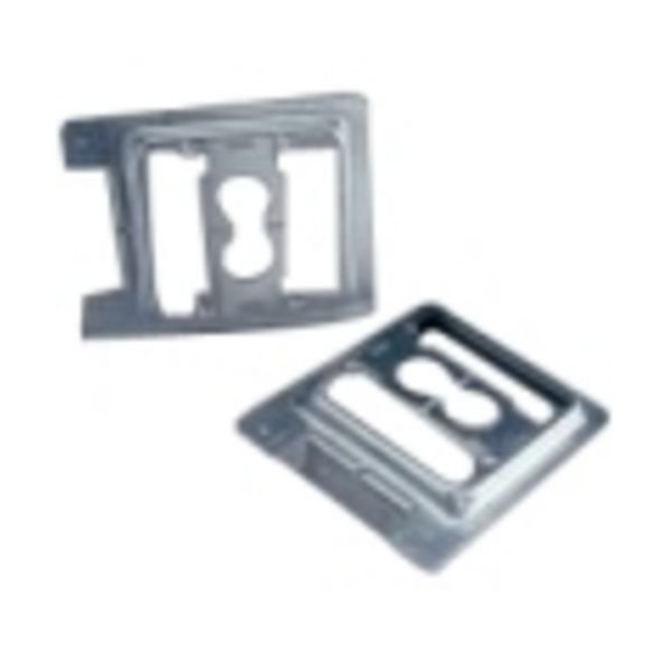 Erico Caddy MP2S Mounting Bracket, 2-Gang, Low Voltage, Nail-On, Metallic
