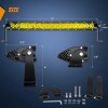 Nilight 17 Inch Amber Single Row Led Light Bar Super