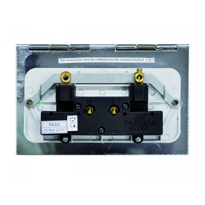 Pro Elec 13 A Double Floor Socket 2 Gang Stainless