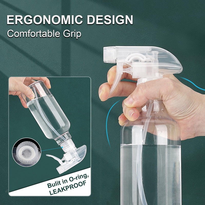 Hethyo Spray Bottles Plastic Spray Bottle for Hair Mist/Stream Heavy