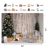 CHAIYA 8x6ft Christmas Rustic Wood Backdrop for Photography Xmas Tree