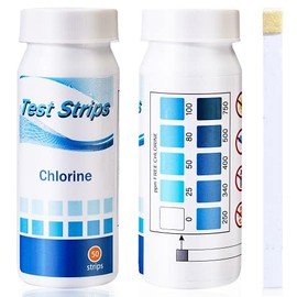 SuperCheck Chlorine Test Strips for Food Service, 0-750 ppm, 50 Count, Sanitizer Test Strips, Measure Chlorine Content in Chlorine Sanitizer Solutions, Chlorine Dioxide Test Strips, Chlorine Tester